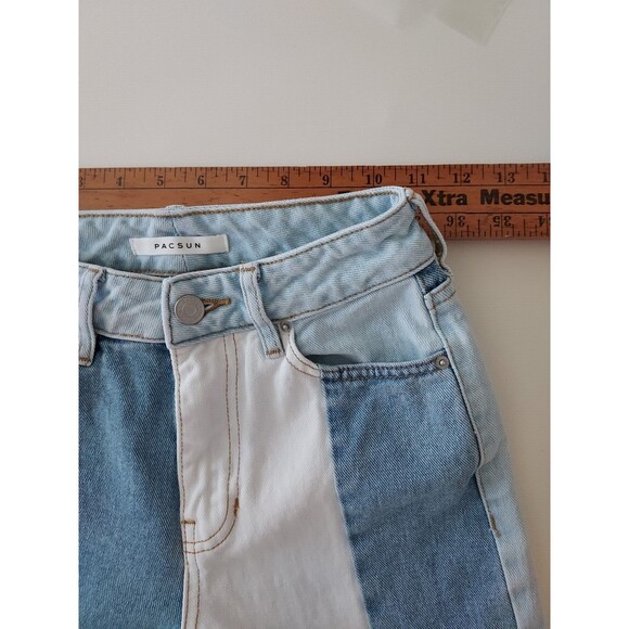 Pacsun Womens Hopper Mom Jean 22 Color Block High Rise Patchwork Jeans - Picture 3 of 9